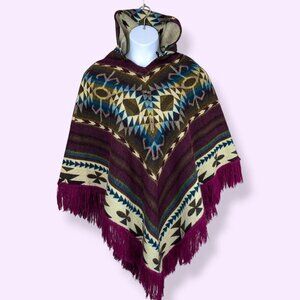 Ecuadorian Acrylic Alpaca Poncho (Ruana Andina)